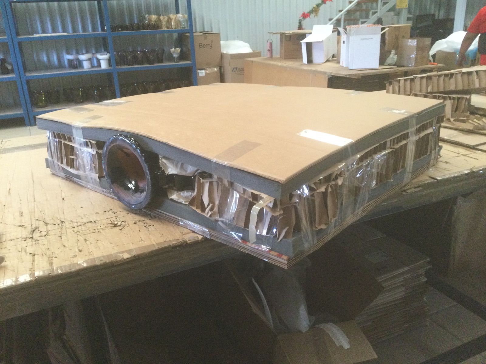 Embalaje doble caja para candelabro de barro